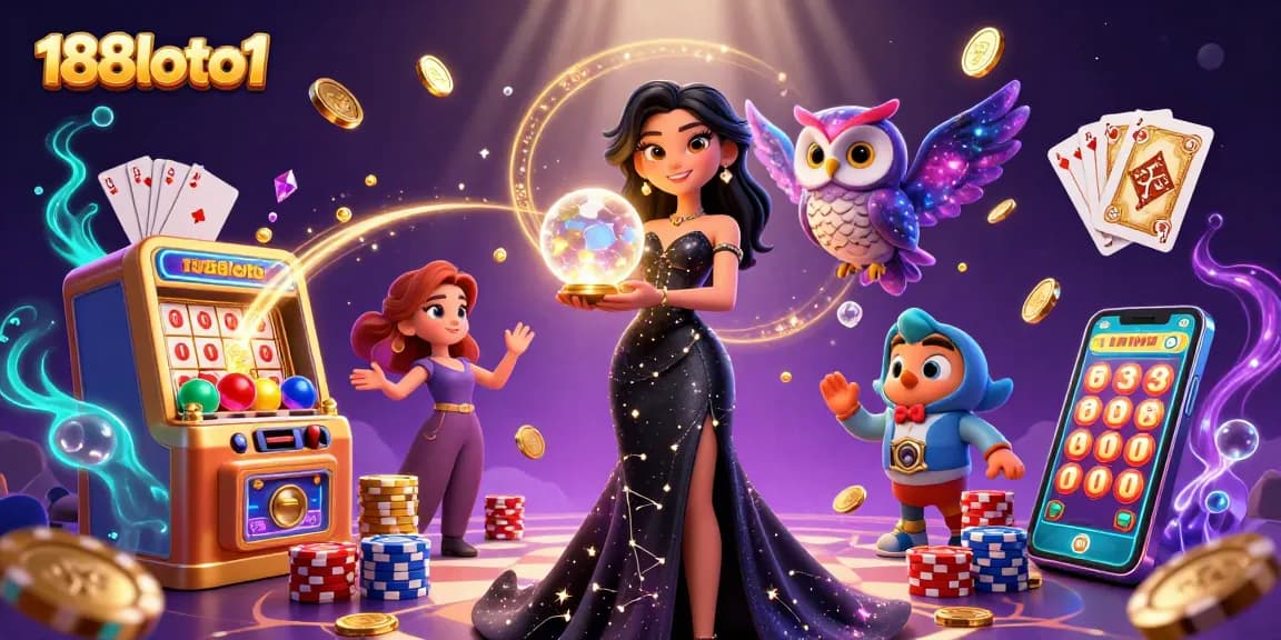Experience excitement and winning vibes with 188loto1 in this immersive lottery scene.