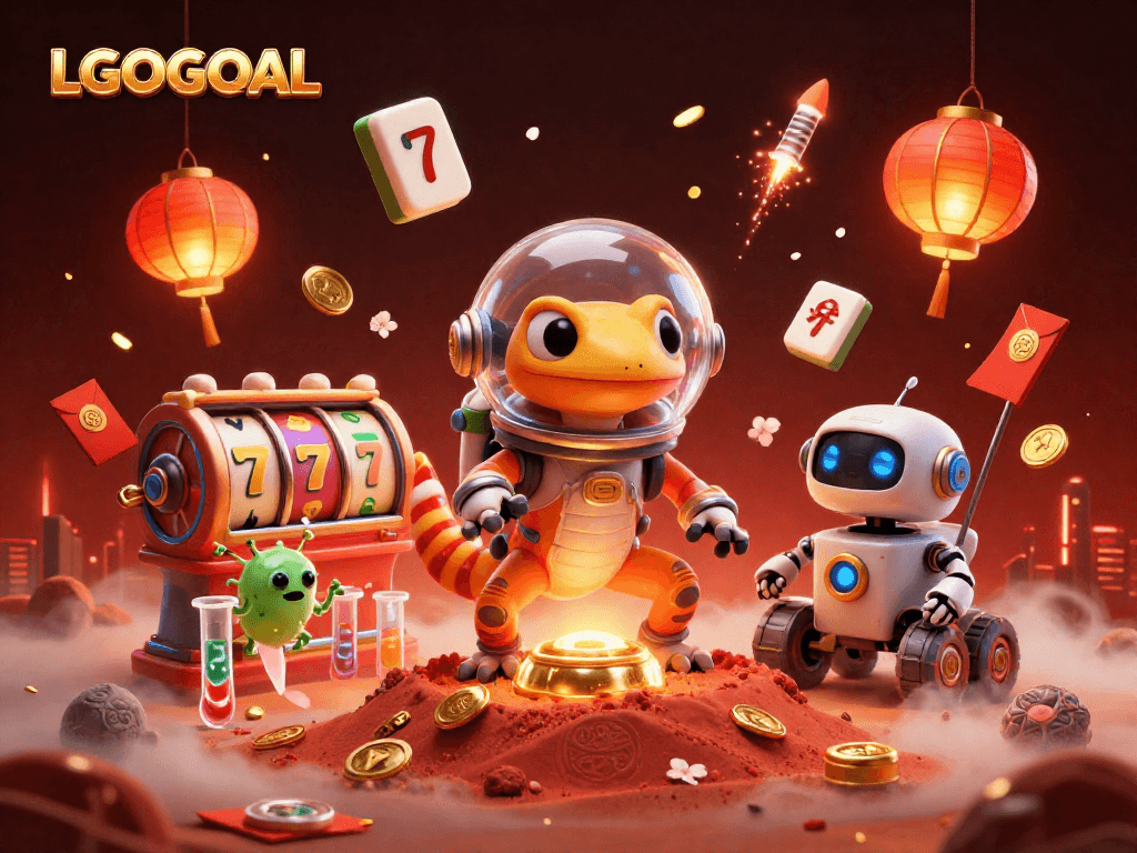 Engage with LGOGOAL by spinning slot reels in an imaginative Martian casino adventure.