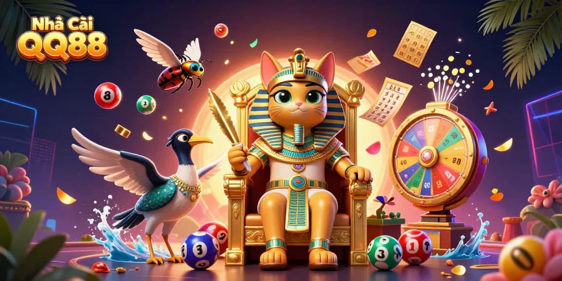 Enjoy thrilling gameplay at Nhà Cái QQ88 with vibrant lottery balls and dynamic gaming elements.