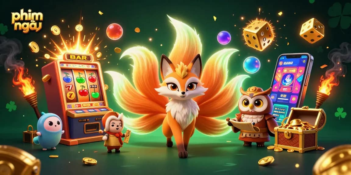 Engage with phim mới as a magical nine-tailed fox spirit unveils slot wins amidst dazzling casino elements.