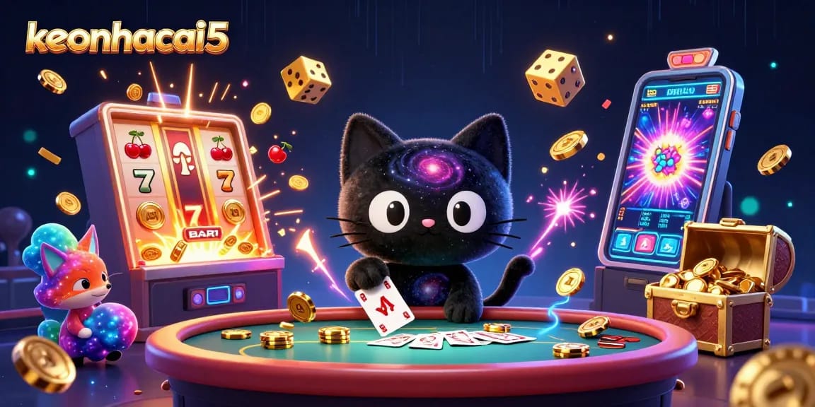 Experience thrilling wins at keonhacai5 with a cosmic casino adventure featuring vibrant characters and engaging game elements.