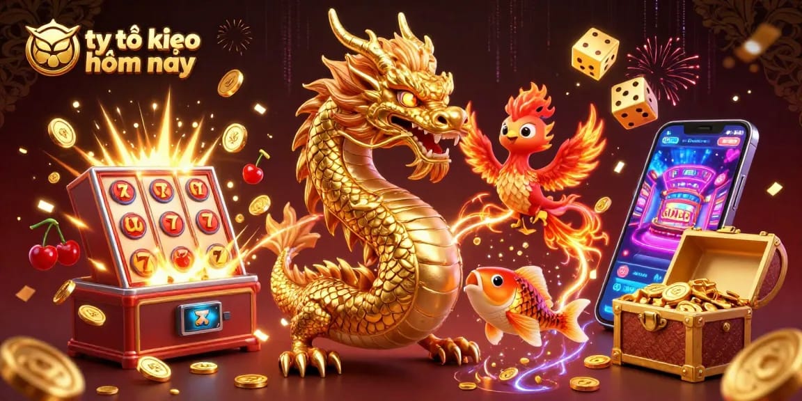 Bet on tỷ lệ kèo hôm nay with a vibrant 3D casino illustration showcasing fortune and excitement.
