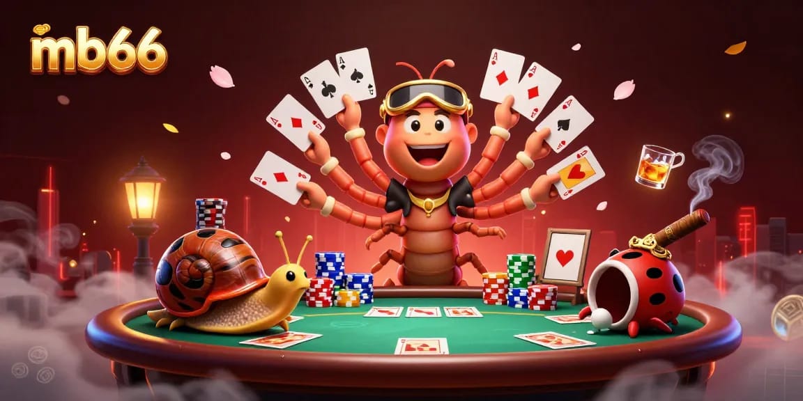 Engage with mb66 at a dynamic poker scene featuring a millipede dealer and high-stakes gameplay.