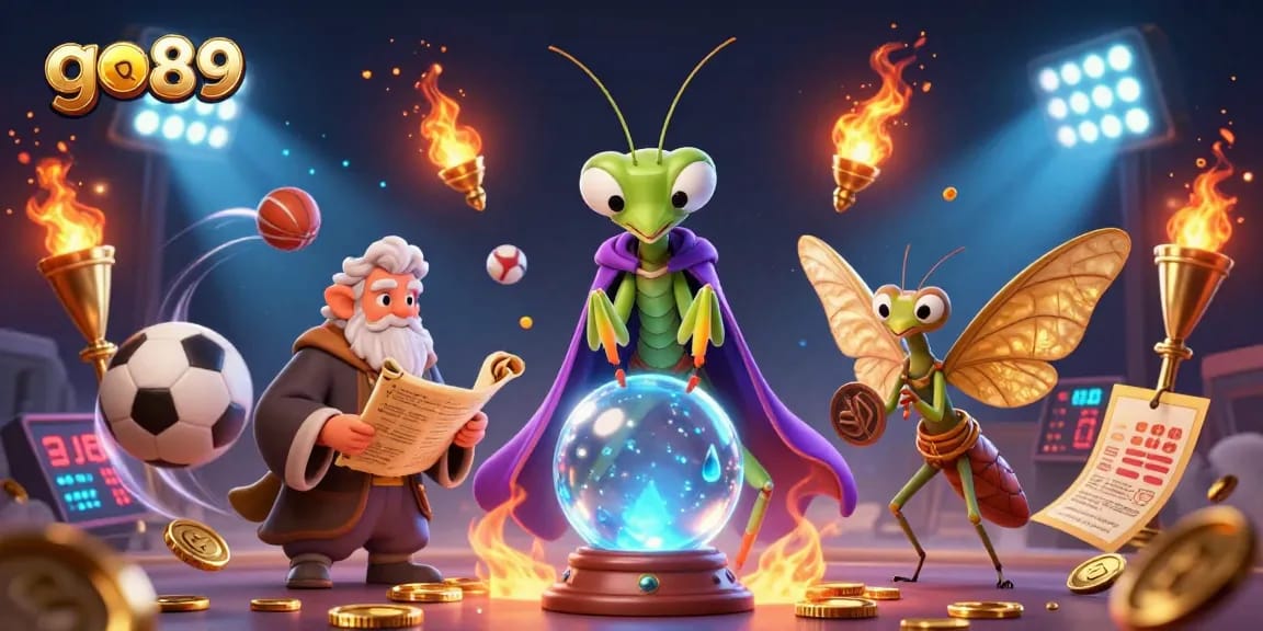 Experience go89 with a vibrant casino scene featuring a fortune teller and enchanting elements in dynamic action.