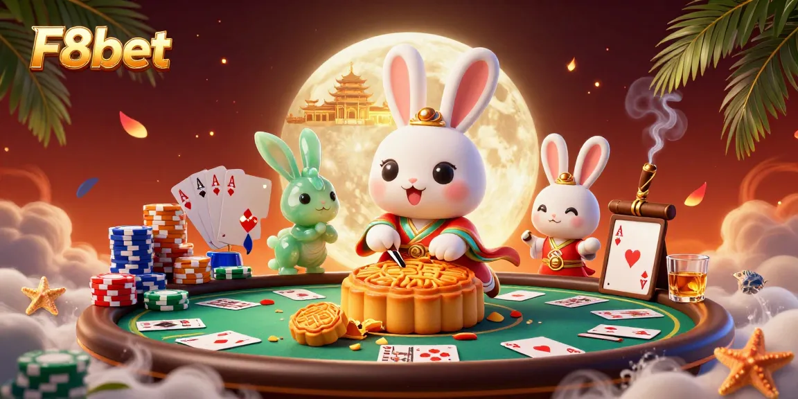 Experience thrilling gambling adventures with F8bet through this vibrant and rich casino illustration.