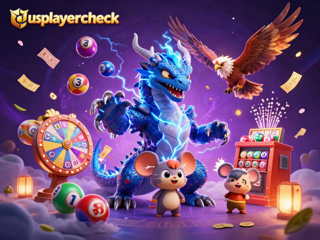 Experience thrilling gameplay with usplayercheck's 3D casino scene featuring vibrant elements and dynamic characters.