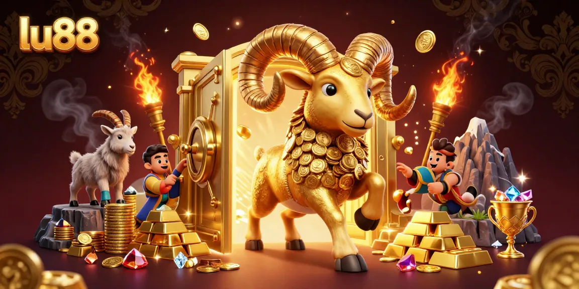 Engage with thrilling games at lu88, featuring a dynamic scene of gold and excitement.