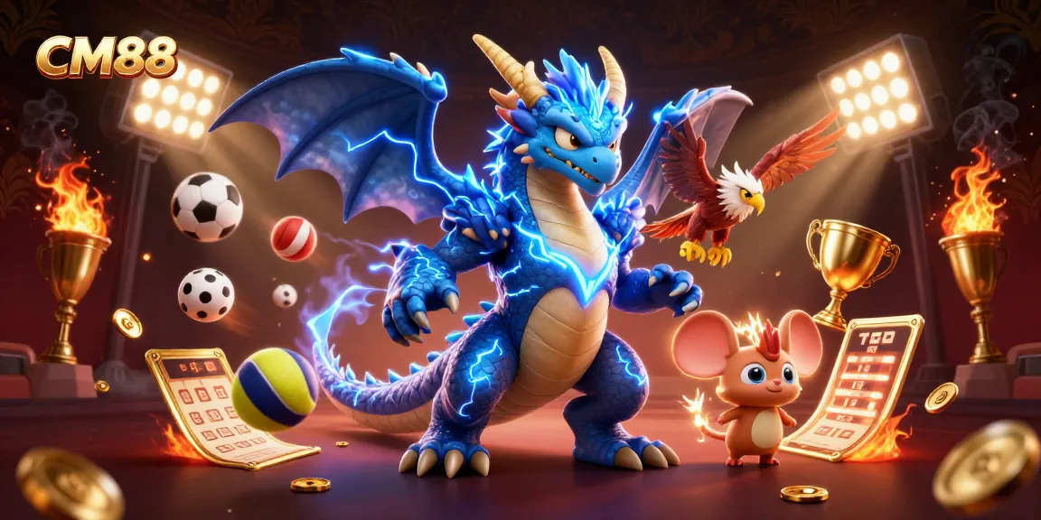 Engage with CM88's thrilling gameplay in an electrifying 3D casino scene featuring captivating characters.