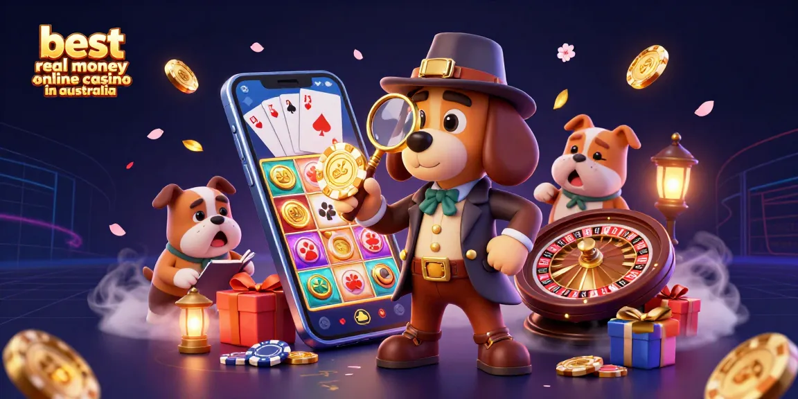 Engage with the best real money online casino in australia through 3D cartoon characters exploring casino treasures.