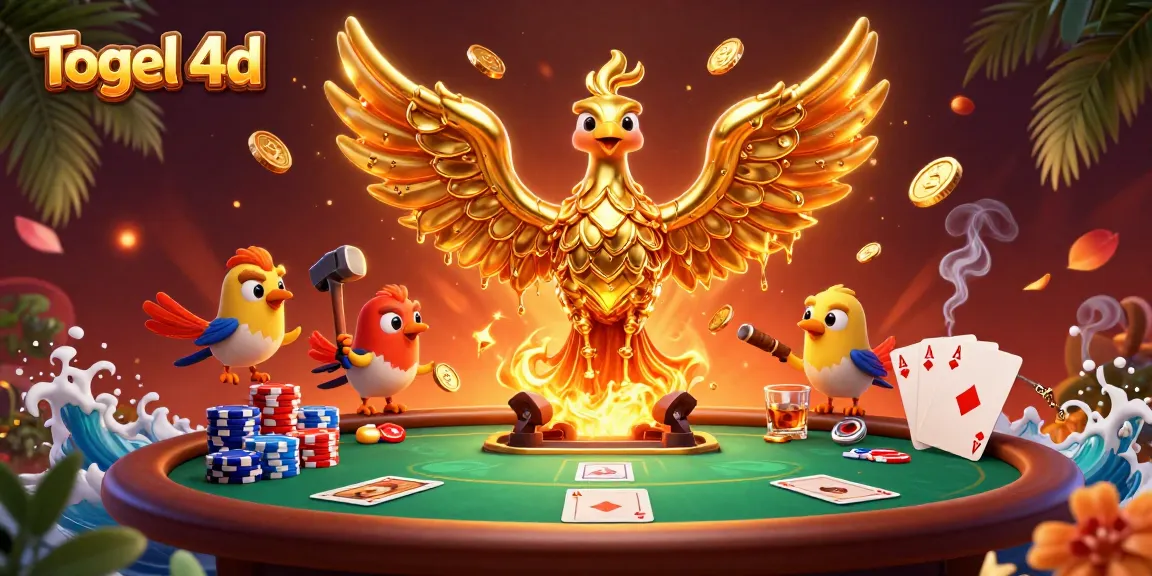 Engage with Togel 4d and experience a thrilling casino scene with molten gold phoenix.
