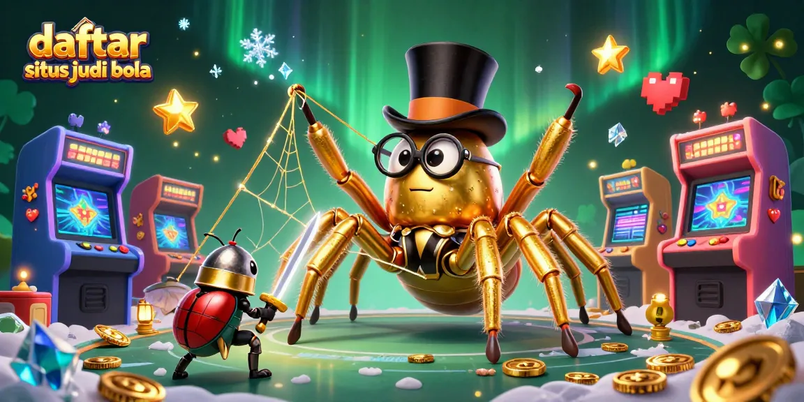 Join the fun with daftar situs judi bola as a golden spider spins a web of casino excitement!